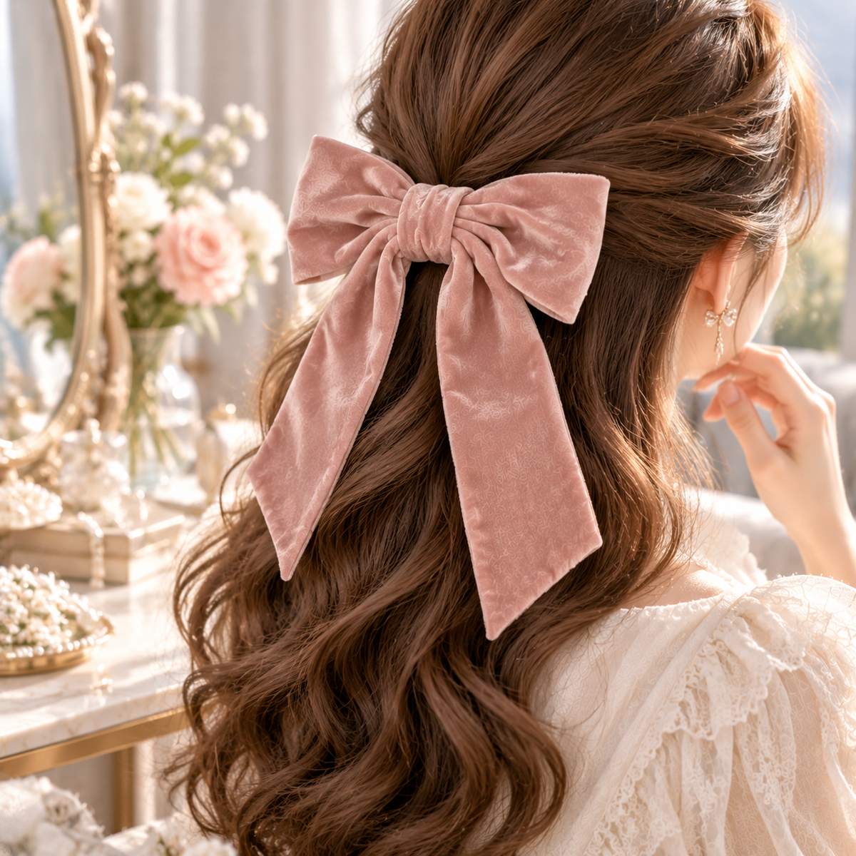 Norvexad™ Velvet Ribbon Hair Bow