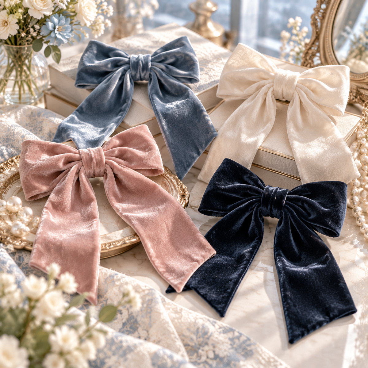 Norvexad™ Velvet Ribbon Hair Bow