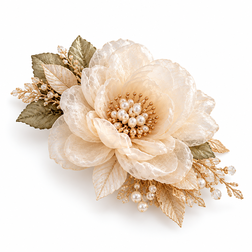 Norvexad™ Handcrafted Fabric Flower Brooch